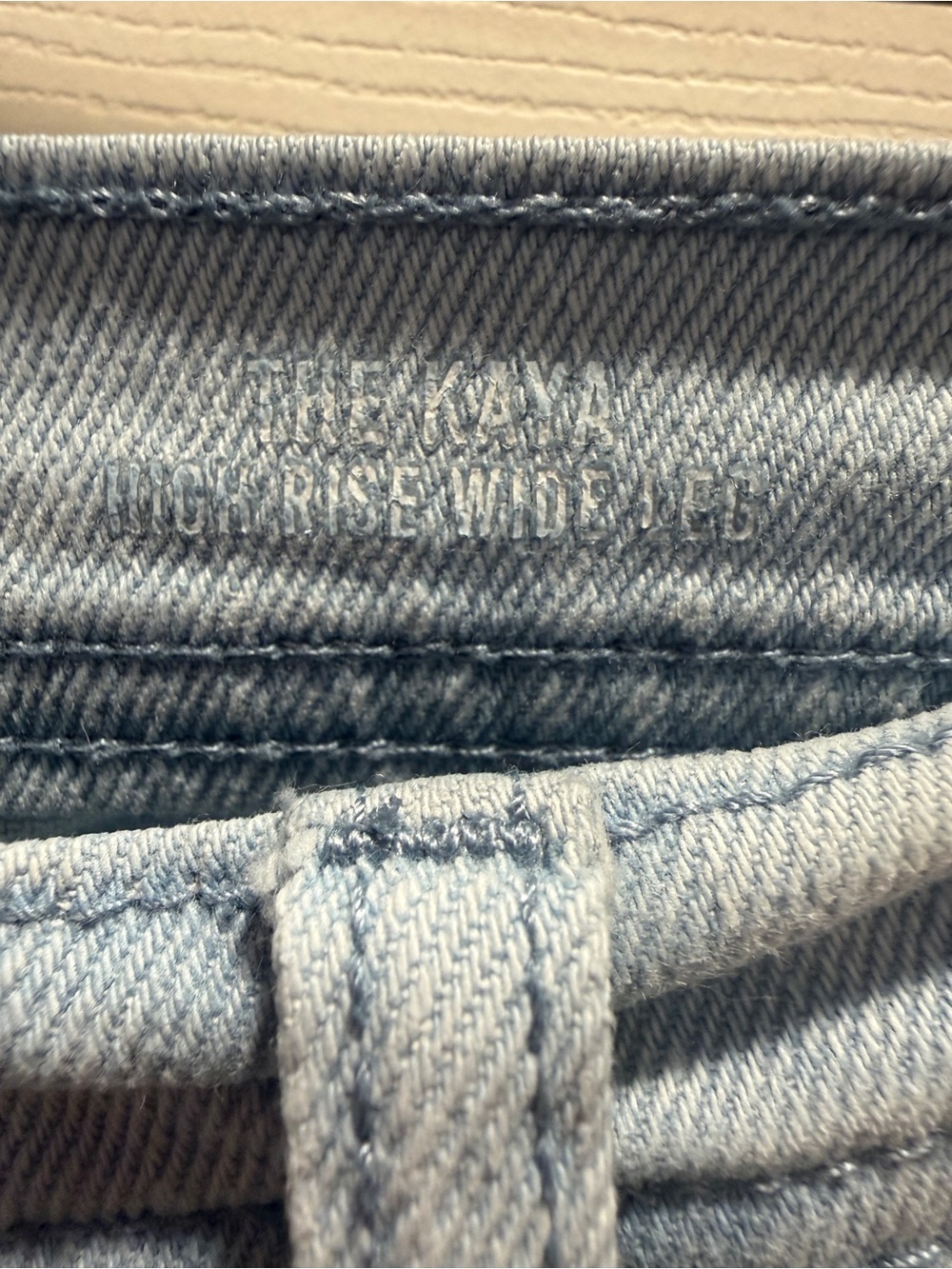 Kensie Kaya High Rise Wide Leg Jeans Light Wash Raw Hem 8/29 - Picture 8 of 8